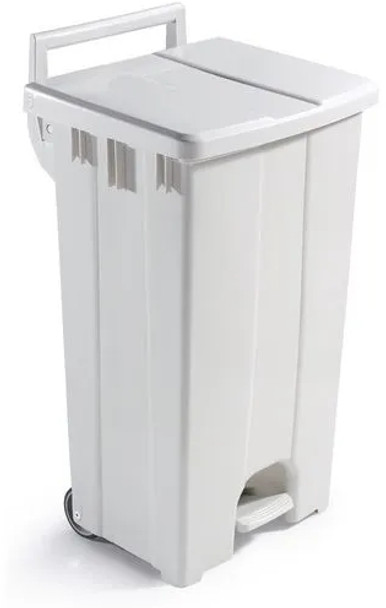 Derby Bin with Pedal - 90 Ltr - White/White - 357001