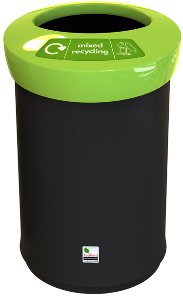 Leafield EcoAce - Open Lid - 62 Ltr - Mixed Recycling