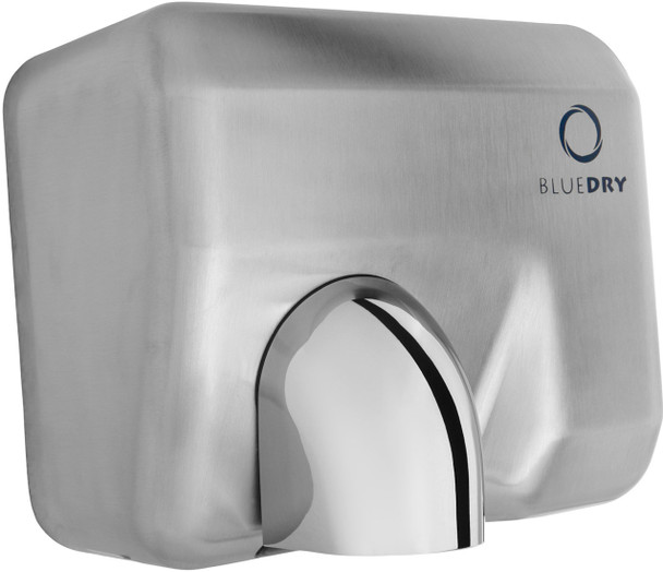 HD-BD1004BS - BlueDry Blue Storm Classic Hand Dryer - Brushed Stainless Steel - Right