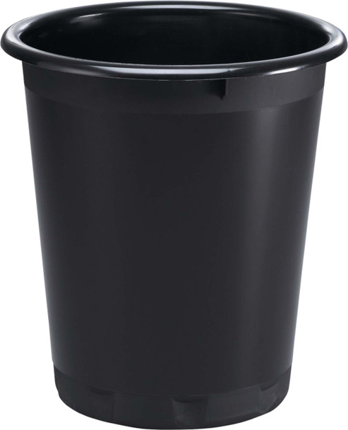 1701572221 - Durable Basic Round Wastebasket - 13 Ltr - Black
