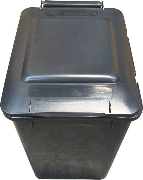 WB10BLA - Kitchen Waste Caddy Bin - 10 Ltr - Black - Overhead Lid Closed