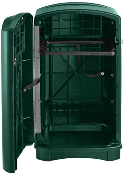 FG396400DGRN - Rubbermaid Landmark - 189 Ltr - Dark Green - Door Open