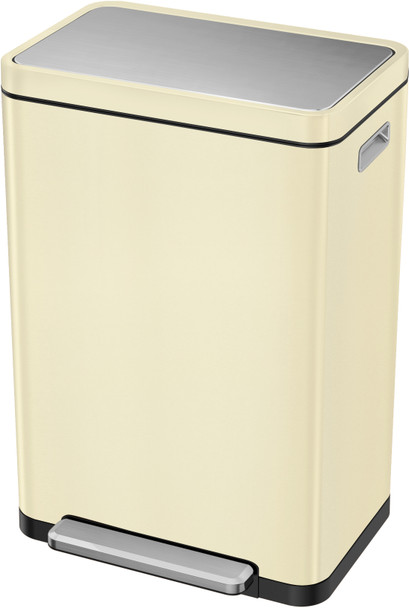 EK9368CR2020 - EKO X Cube Dual Stream Kitchen Pedal Bin - 20 + 20 Ltr - Cream