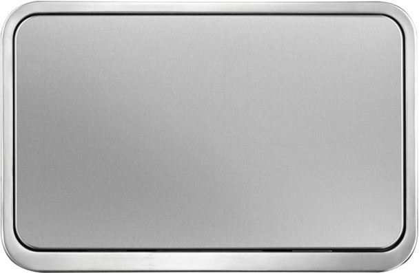 EK9368MT2020 - EKO X Cube Dual Stream Kitchen Pedal Bin - 20 + 20 Ltr - Stainless Steel - Overhead view of lid