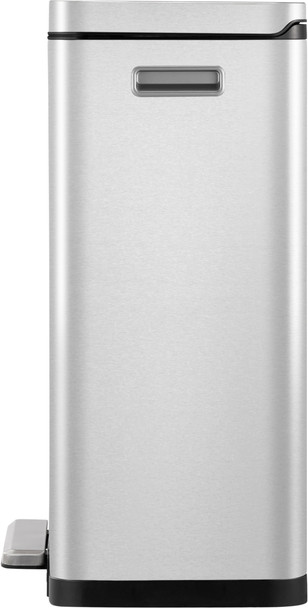 EK9368MT2020 - EKO X Cube Dual Stream Kitchen Pedal Bin - 20 + 20 Ltr - Stainless Steel - Side view of carry handles