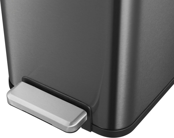EK9368TG45 - EKO X Cube Kitchen Pedal Bin - 45 Ltr - Titanium Grey - Close-up of Pedal