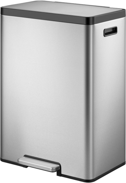 EK9138MT2020 - EKO Ecocasa II Dual Stream Recycling Pedal Bin - 40 Ltr - Stainless Steel