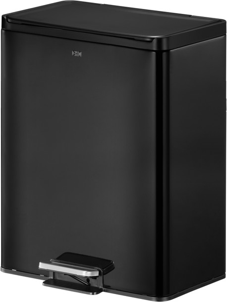 EK8228MB2020 - EKO Essential Dual Stream Recycling Pedal Bin - 40 Ltr - Matt Black
