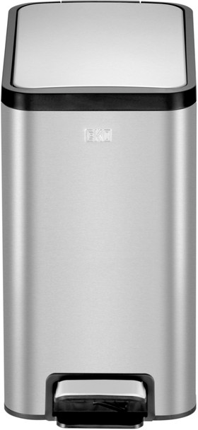 EK9376MT8 - EKO Ecoslim Pedal Bin - 8 Ltr - Stainless Steel - Front Showing Slimline Design
