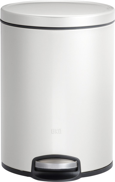 EK9115WH5 - EKO Eva Round Bathroom Pedal Bin - 5 Ltr - White