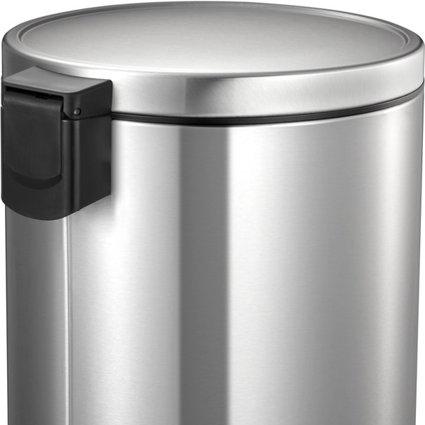 EK9115MT30 - EKO Eva Round Kitchen Pedal Bin - 30 Ltr - Stainless Steel - Rear Hinge