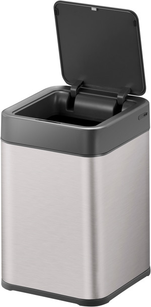 EK9208RGMT10 - EKO Echo Touch-Free Sensor Bin - 10 Ltr - Stainless Steel - Lid Open