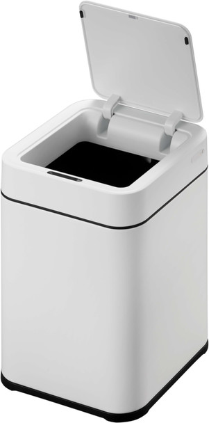 EK9208RPW10 - EKO Echo Touch-Free Sensor Bin - 10 Ltr - White - With Lid Open