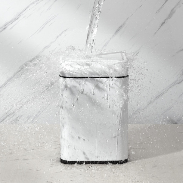 EK9208RPW10 - EKO Echo Touch-Free Sensor Bin - 10 Ltr - White - IPX4 Rated