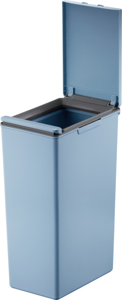 EK6187TB30 - EKO Morandi Touch Bin - 30 Ltr - Titanium Blue - Lid Open