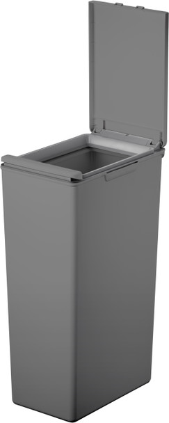 EK6187DG30 - EKO Morandi Touch Bin - 30 Ltr - Dark Grey - Lid Open