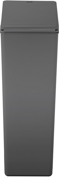 EK6187DG40 - EKO Morandi Touch Bin - 40 Ltr - Dark Grey - Front Showing Slimline Design