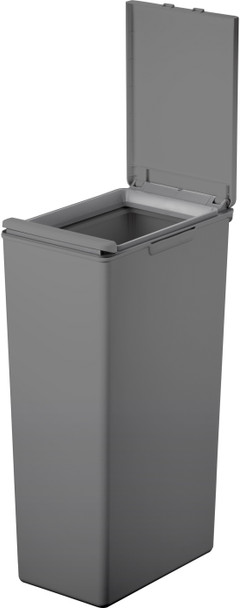 EK6187DG40 - EKO Morandi Touch Bin - 40 Ltr - Dark Grey- Lid Open