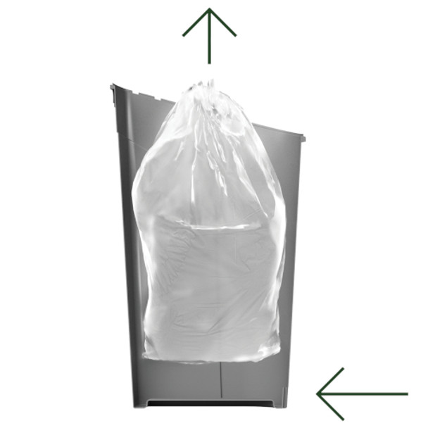 1419 - uBin Recycling Bin - 70 Ltr - General Waste - Indicating Location of Air Vents