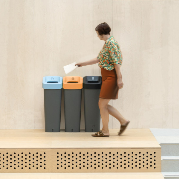 1471 - uBin Mini Recycling Bin - 50 Ltr - General Waste - Placed in Corridor as Part of Three Stream Hub