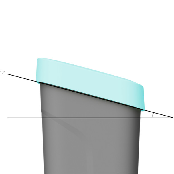 1488 - uBin Mini Recycling Bin - 50 Ltr - Paper & Card - Showing Angle of Lid