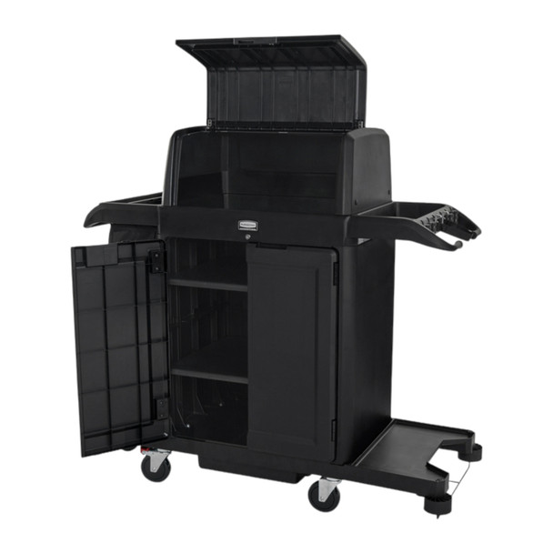 Rubbermaid 2202587 - Full Size Housekeeping Cart with Locking Doors & Security Hood