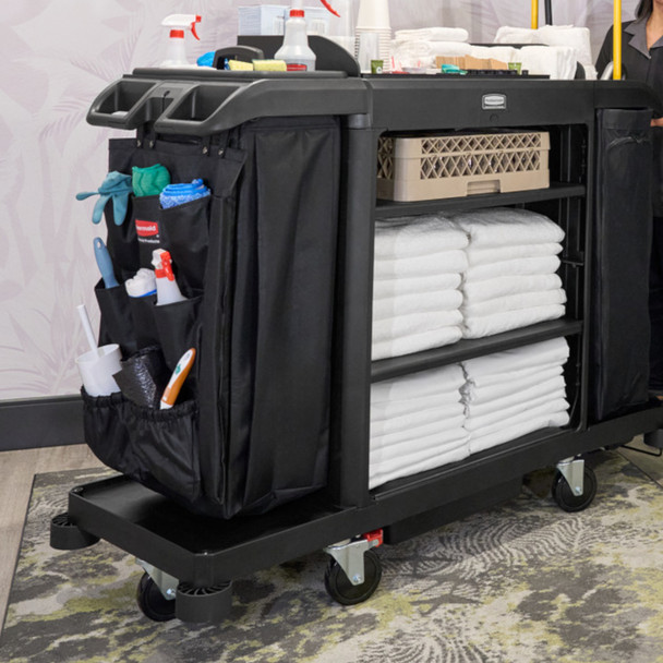 2202588 - Rubbermaid Bumper Kit for Housekeeping Carts - Cart in Use with Bumper Kit Fitted