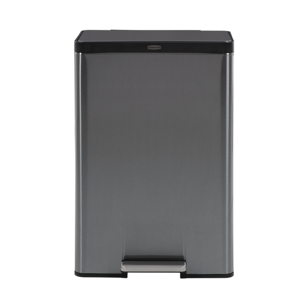 2112520 - Rubbermaid Elite Pedal Bin - 45 Ltr - Stainless Steel - Front-Facing 2112520 - Rubbermaid Elite Pedal Bin - 45 Ltr - Stainless Steel - Front-Facing