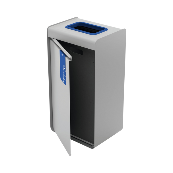 DURASORT Paper Recycling Bin with Door Partially Open