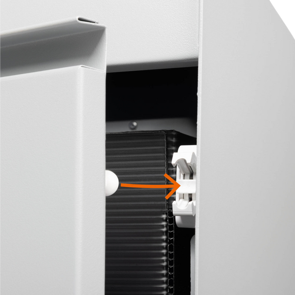 Close-up of DURASORT Plastic Recycling Collector Push-to-Open Door Catch