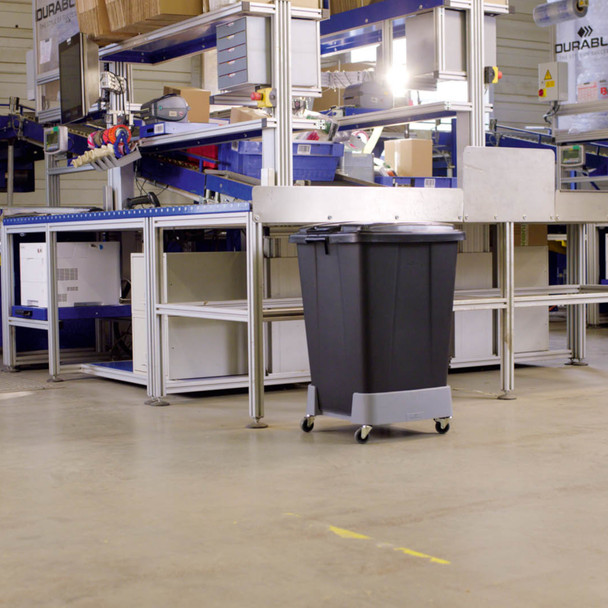 Durable Durabin 90 Installed on Linkable Trolley and Placed in a Workshop