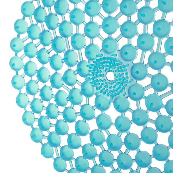 Airsenz Pearl Urinal Screen - Ocean Breeze - close-up of Small, Pearl Shaped Surface Area