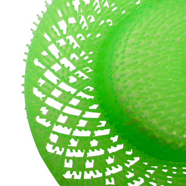 Airsenz Swirl Bio-Enzymatic Urinal Screen - Tropical Burst - Close-up of Vertical Shafts that Prevent Splashback