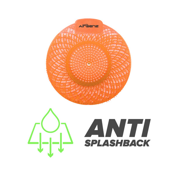 Airsenz Swirl Bio-Enzymatic Urinal Screens are Anti-Splashback