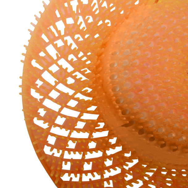 Airsenz Swirl Bio-Enzymatic Urinal Screen - Mango Crush - Close-up of Vertical Shafts that Prevent Splashback