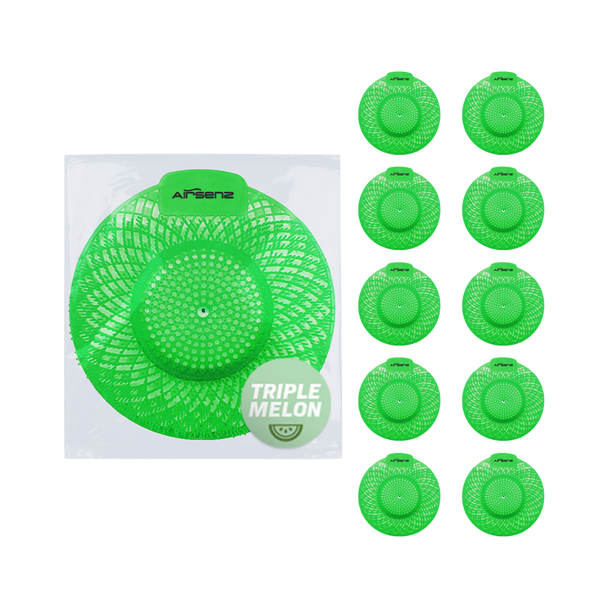 Airsenz Swirl Bio-Enzymatic Urinal Screen - Triple Melon - Pack of 10