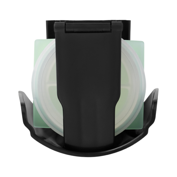 Bottom of CirculAir 90 Dispenser in Black with a Refill Installed