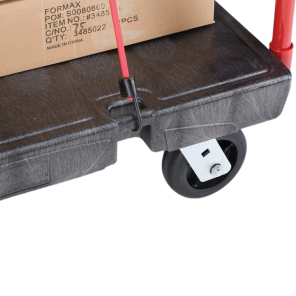 Close-Up of Strap Securing Point on Rubbermaid Heavy-Duty Platform Truck