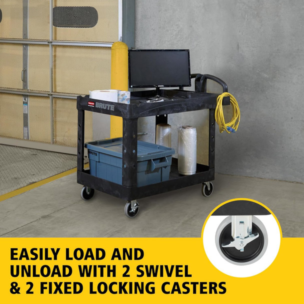 Easy Load and Unload with 2 Swivel & 2 Fixed Castors