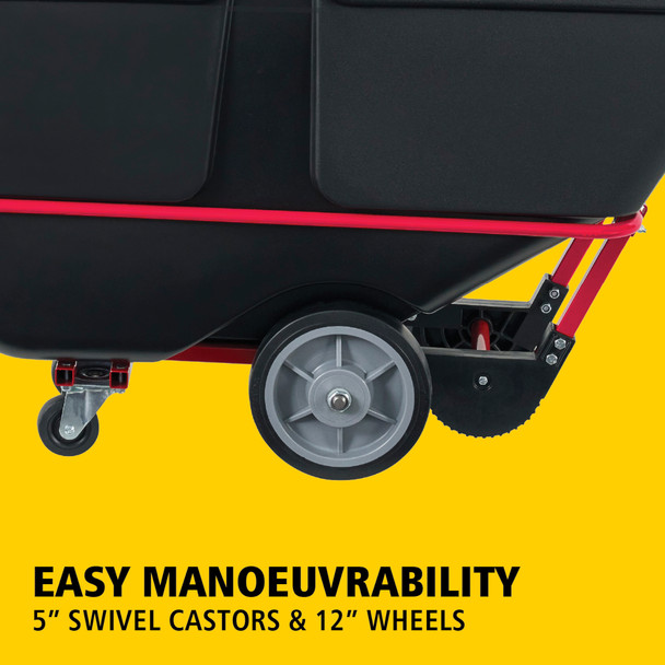 Rubbermaid BRUTE Heavy-Duty Tilt Truck with DuraFit Frame is Easy to Manoeuvre