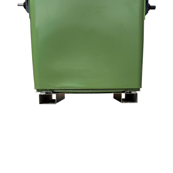 Static Forklift Waste & Recycling Bin - 660 Ltr - Green - Detail of Pockets