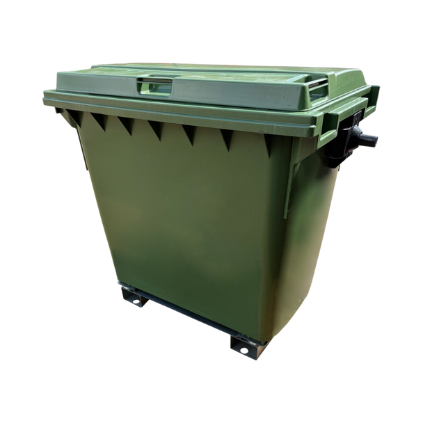 BNWBSFB660GRN - Static Forklift Waste & Recycling Bin - 660 Ltr - Green