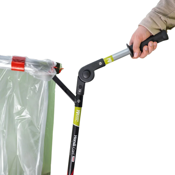 Close-up of adjustable handle on Handicart Duo