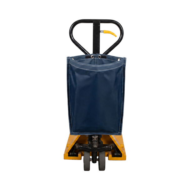 Blank Racksack Nano Reusable Recycling Sack Fitted to Handle of Pump Truck