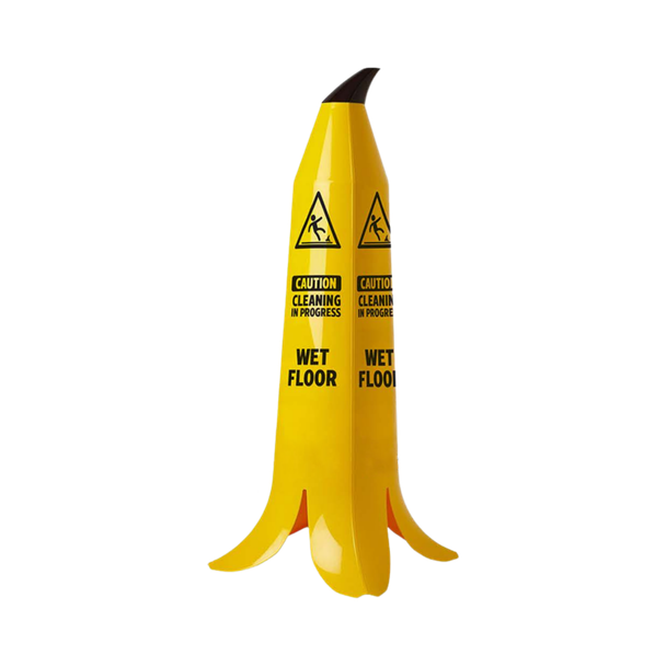BANL - Large Banana-Shaped Wet Floor Safety Sign - 90cm
