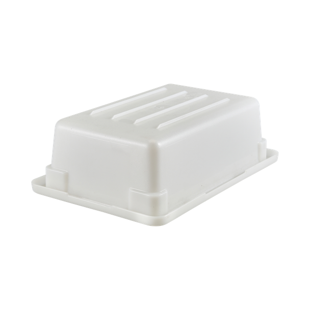 View of the bottom of a Cambro Poly Food Storage Box