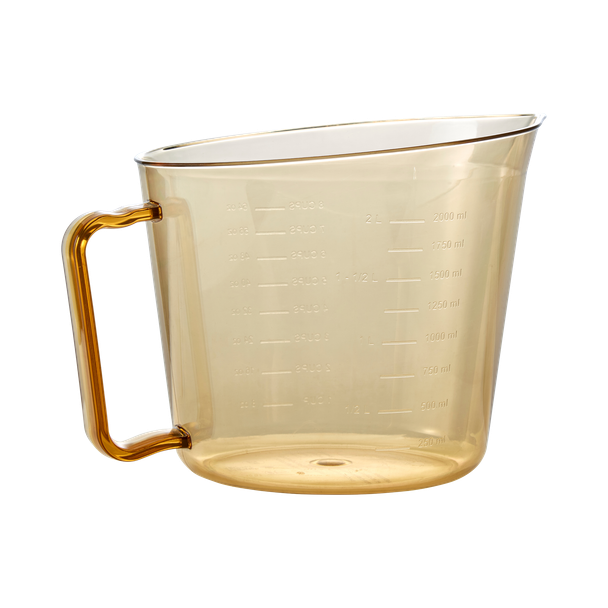 Sideview of 1.9L Cambro High Heat Measuring Jug with Spout Facing Right
