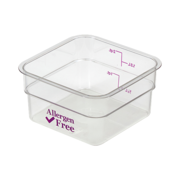 2SFSCW441 - Cambro Allergen-Free CamSquare Food Storage Container - 1.9 Ltr
