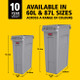 Rubbermaid Slim Jim with Venting Channels - 60 Ltr - Green