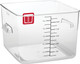 1980995 - Rubbermaid Square Storage Container - 11.4 Ltr - Red - Measuring Markings